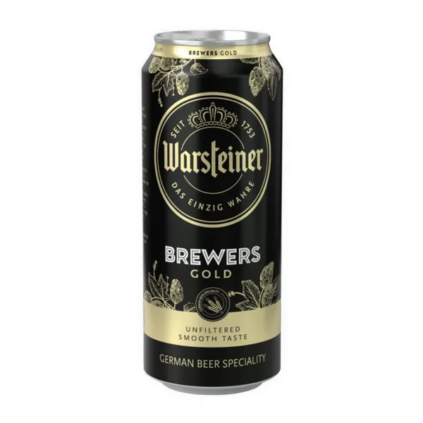 Bia Brewers Gold 5.2% Warsteiner lon 500ml