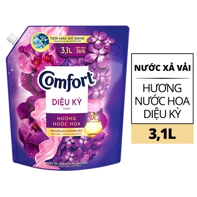 Nước xả vải Comfort hương đậm đặc ban mai túi 3.1L