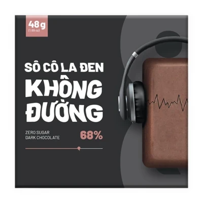 Sô cô la đen không đường 68% Henk hộp 48g