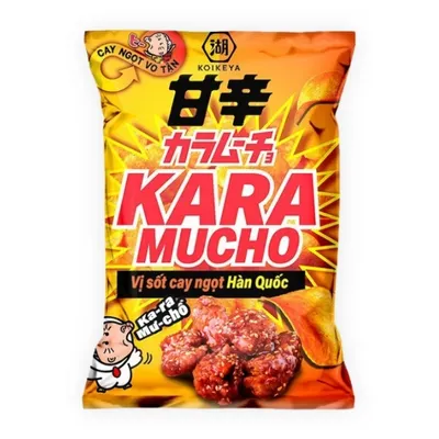 Snack khoai tây vị sốt cay ngọt Hàn Quốc Karamucho gói 80g