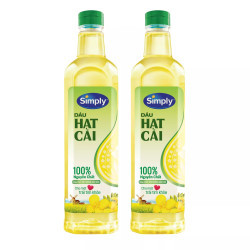 Combo 2 Chai Dầu Hạt Cải Simply 1L