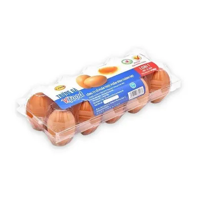 Trứng gà loại 1 Vfoods giỏ 10 quả 30g±2g