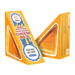 Bánh Hotdog tam giác phô mai bò cười Be's gói 156g (1 Gói)