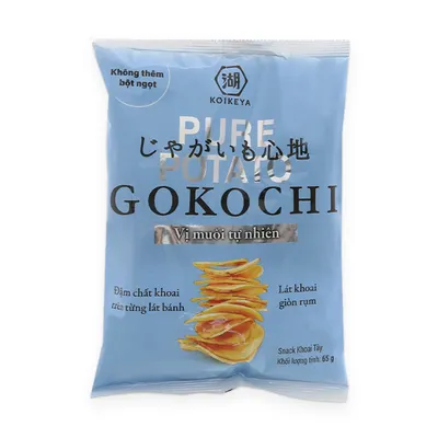 Snack khoai tây vị muối tự nhiên Gokochi gói 65g