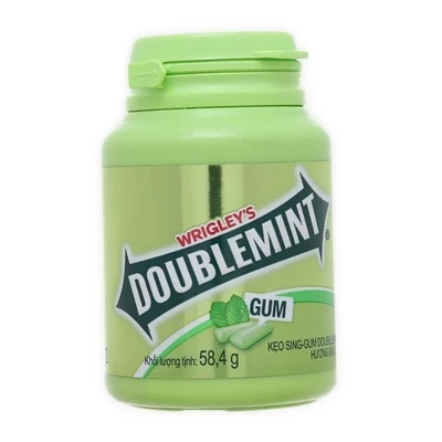 Kẹo cao su Peppermint Doublemint hũ 58.4g