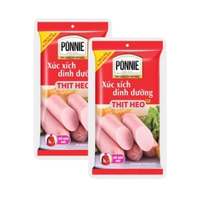 Combo 2 gói xúc xích thịt heo Ponnie 8x70g