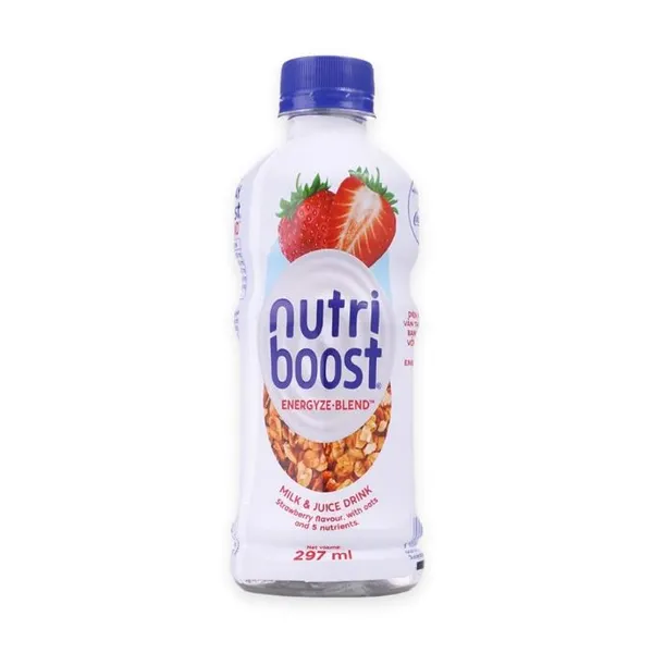 Nước sữa trái cây Nutri Boost vị dâu chai 297ml
