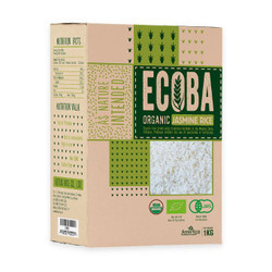 Gạo hữu cơ cao cấp Ngọc Mễ Ecoba hộp 1kg (1 Hộp)