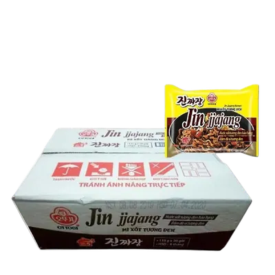 Thùng 20 gói mì xốt tương đen Ottogi 135g