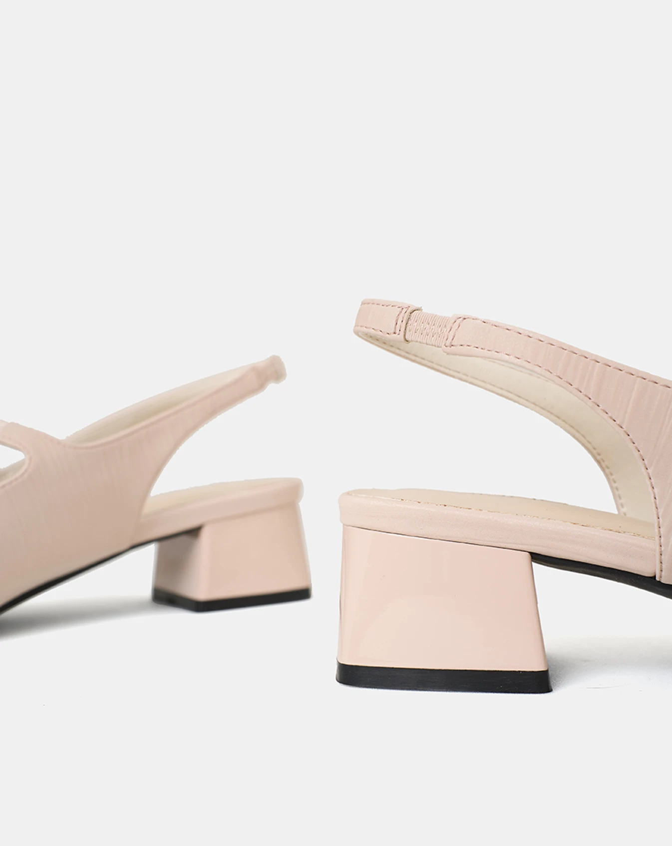 Giày Cao Gót Slingback Gót Vuông Có Khoá - Image 5