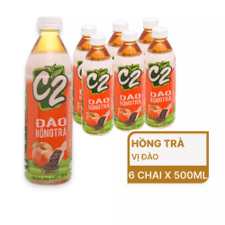 Lốc hồng trà vị đào C2 500ml (6 Chai)