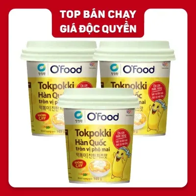 Combo 3 ly bánh gạo Hàn quốc vị phô mai cay O'food 105g