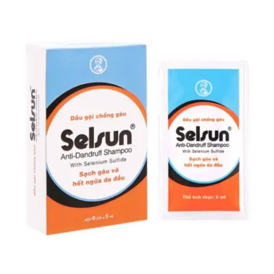 Hộp 6 gói dầu gội Selsun ngăn ngừa gàu và ngứa 5ml