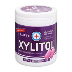 Kẹo gum Blueberry Lotte Xylitol hũ 130.5g (1 Hũ)