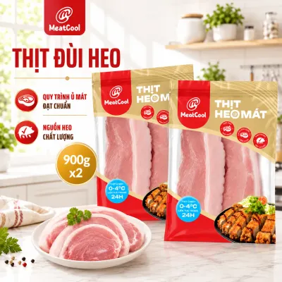 Combo 2 túi thịt đùi Meatcool túi 900g