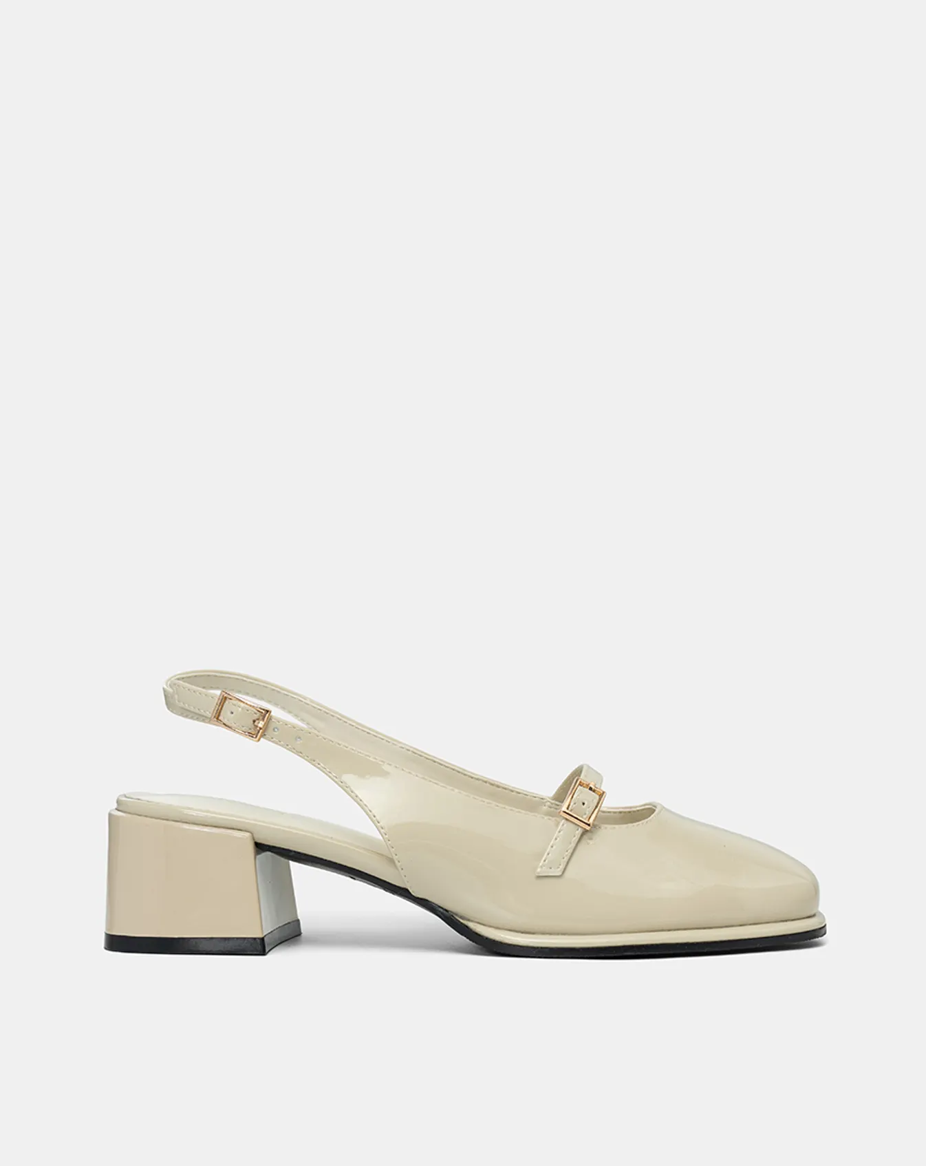 Giày Cao Gót Mũi Vuông Slingback - Image 1