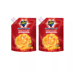 Combo 2 túi nước giặt xả Swat 5 trong 1 dưỡng vải chống nhăn túi 3.5kg