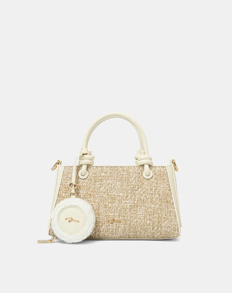 Túi Xách Nhỏ Tay Cầm Xoắn Phối Charm Mini