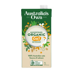 Sữa hạt yến mạch hữu cơ không đường Australia's Own hộp 1L (1 Hộp)