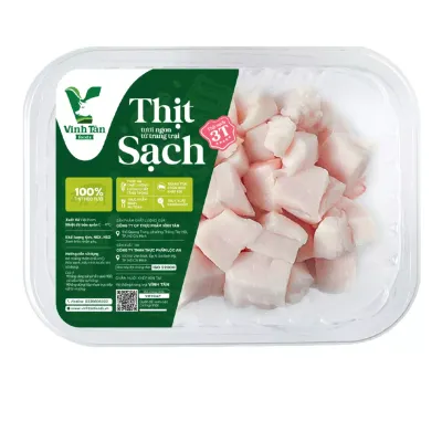 Mỡ heo cắt sẵn Vĩnh Tân khay 400g