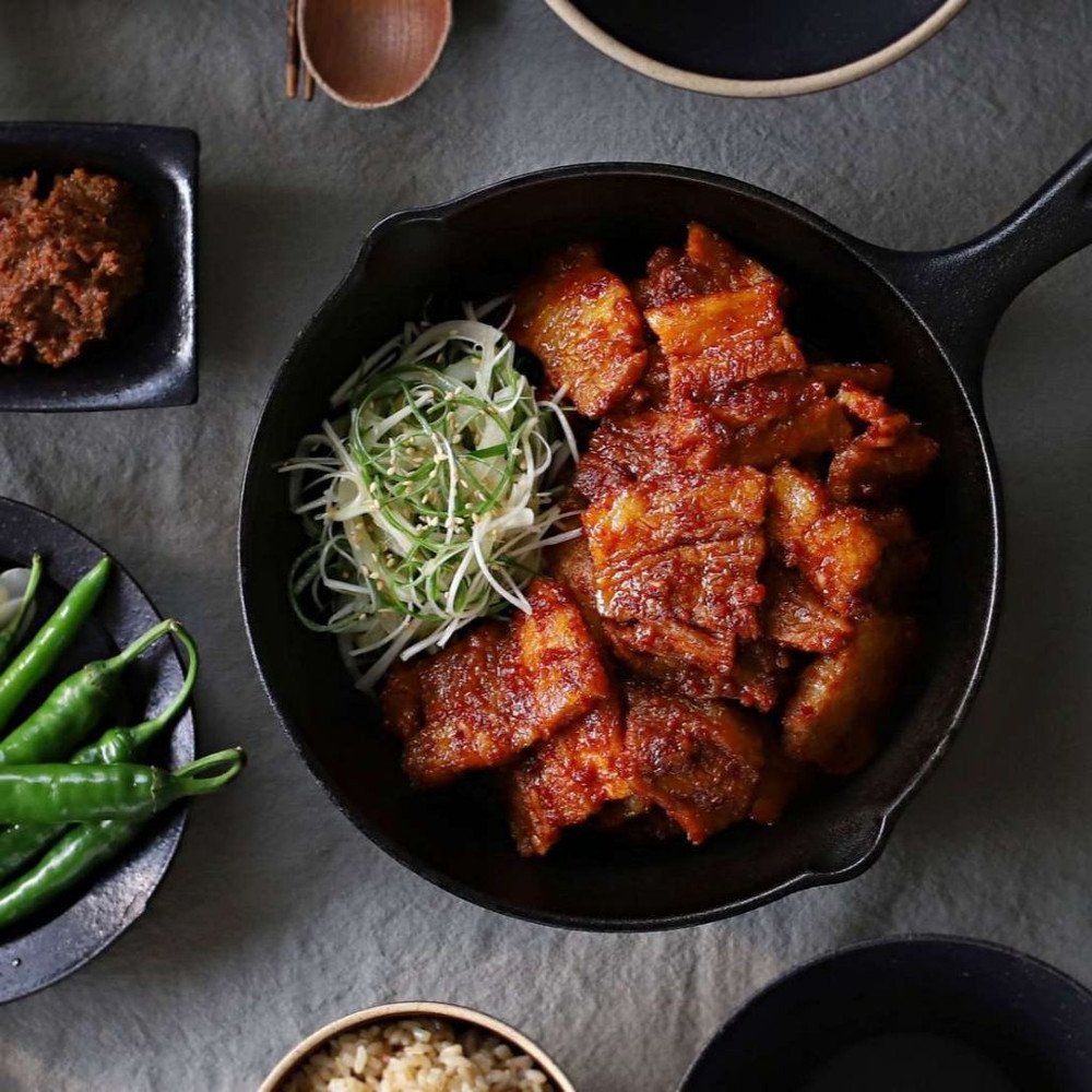 thịt nạc áp chảo