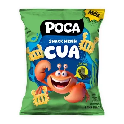 Snack hình cua vị tảo biển Poca gói 60g