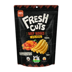 Snack khoai tây lát dày vị gạch cua sốt cay Fresh Cuts gói 108g (1 Gói)
