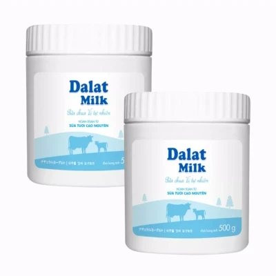 Combo 2 hộp sữa chua Đà Lạt Milk vị tự nhiên 500g