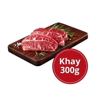 Lõi nạc vai bò Mỹ steak Kiwifood khay 300g