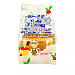 Bánh mì ngàn lớp vị sữa việt quất Umiki 80g (1 Cái)