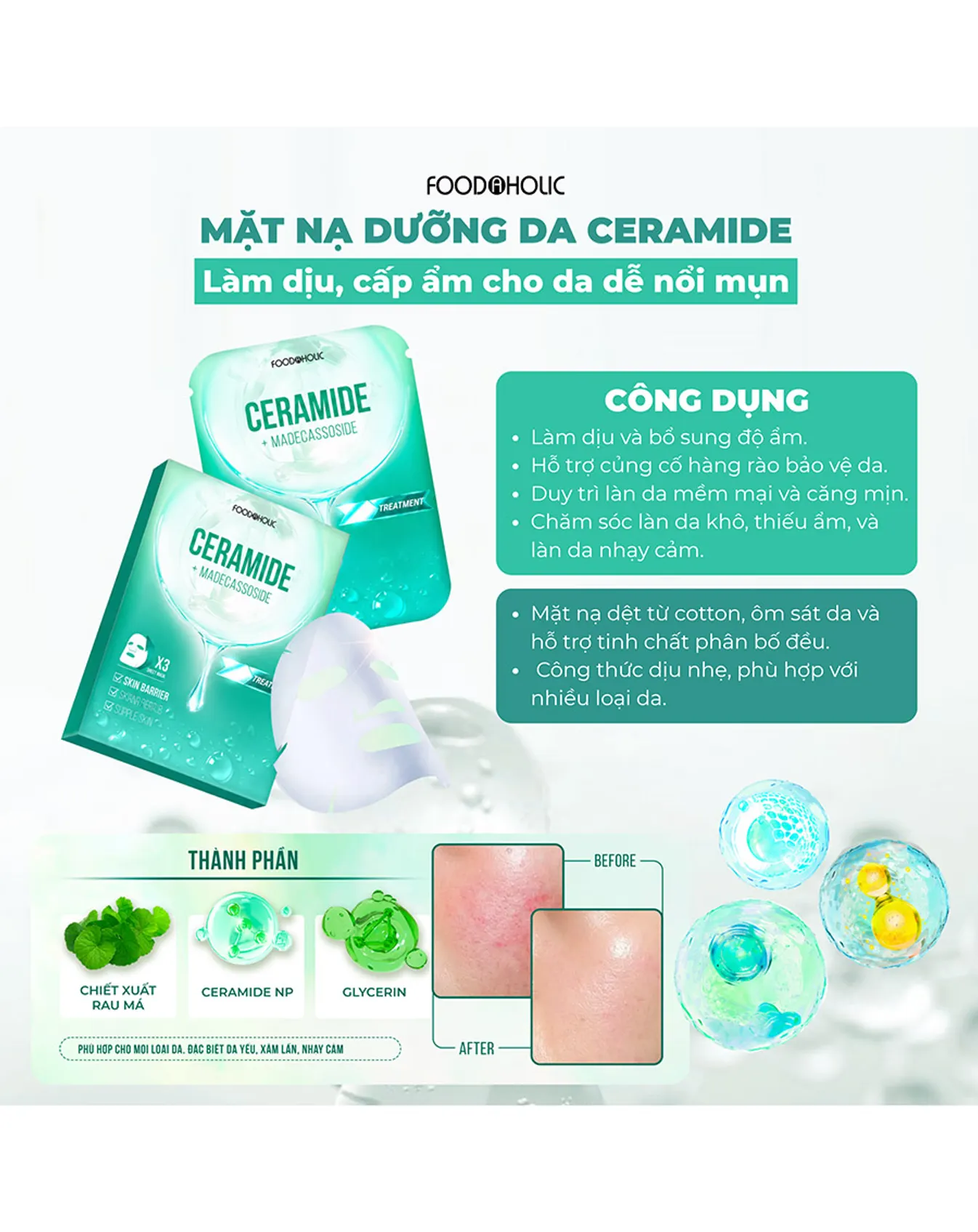 Mặt Nạ Foodaholic Ceramide 23ml - Image 2