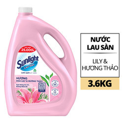 Nước lau sàn tinh dầu thảo mộc lily Sunlight can 3.6kg