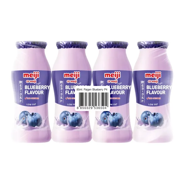 Lốc 4 hộp sữa chua uống Meiji vị việt quất 85ml