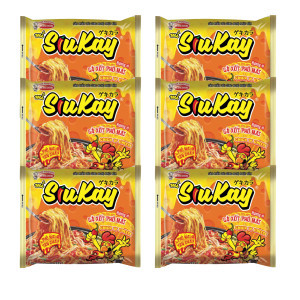 Combo 6 gói mì gà cay phô mai Siukay gói 131g (6 gói)