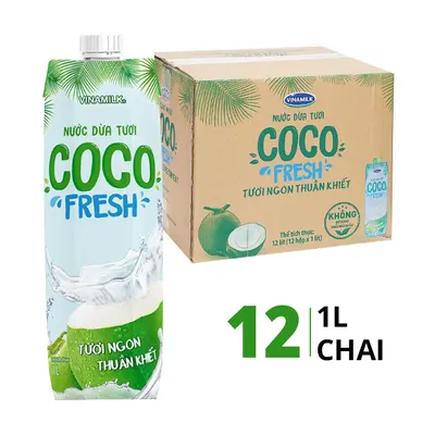 Thùng 12 hộp nước dừa tươi Vinamilk Coco Fresh 1L
