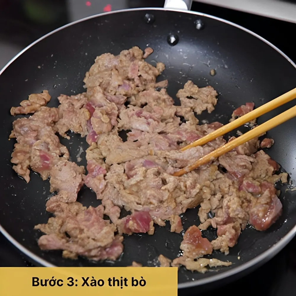 Xào thịt bò
