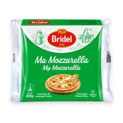 Phô mai lát mozzarella Bridel hộp 200g