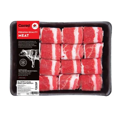 Ba chỉ bò Canada Hotpot Vimex khay 450g