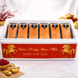 Set quà Tết - Cá hồi Nauy phi lê từng khay (1.9–2kg) (5-7 khay/thùng)
