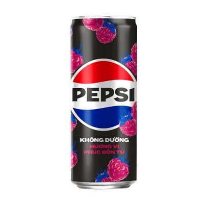 Nước ngọt Zero Calo vị phúc bồn tử Pepsi lon 320ml