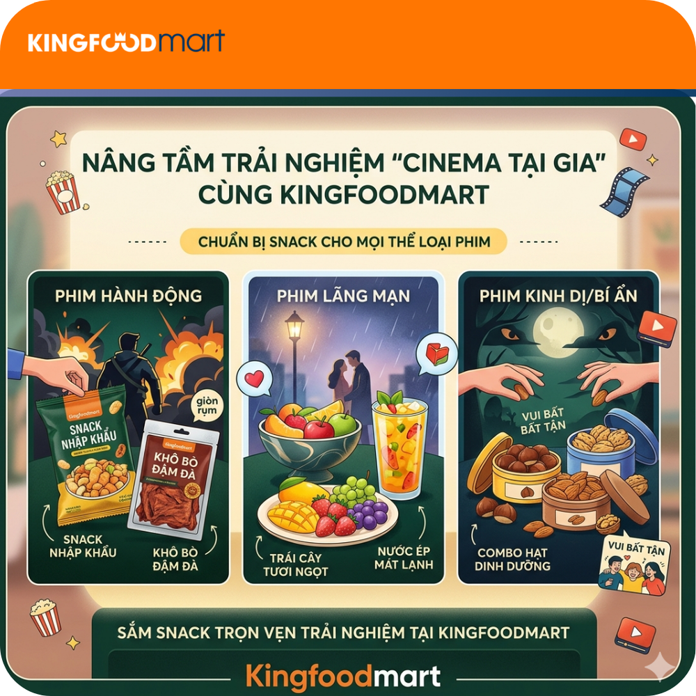 Nâng tầm trải nghiệm "Cinema tại gia" cùng Kingfoodmart