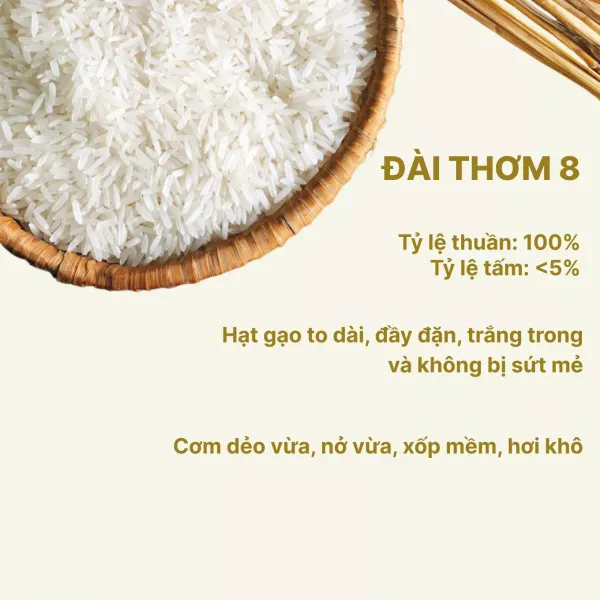 Gạo đài thơm Mê Gạo túi 5kg