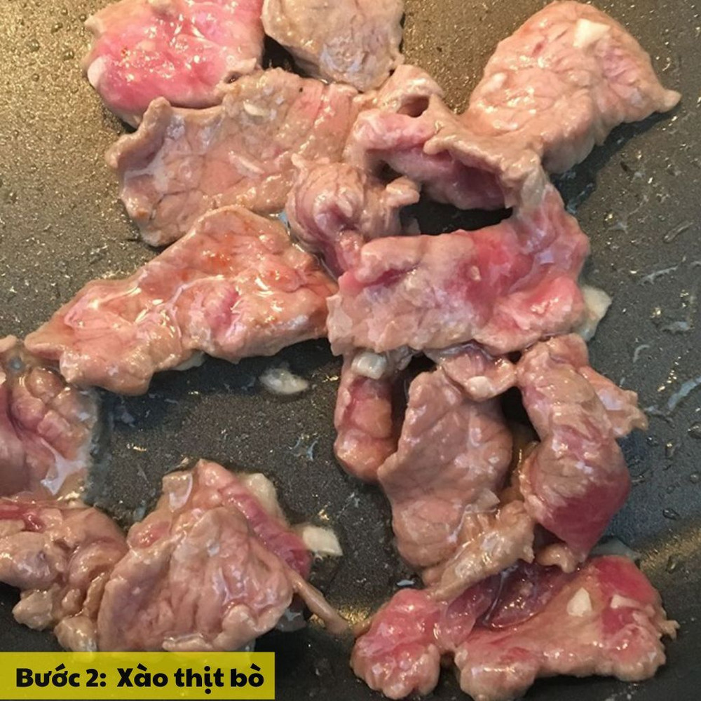 xào thịt bò