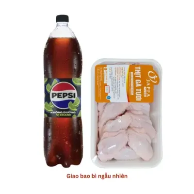 Combo cánh gà chiên: cánh gà và chai Pepsi 1.5L