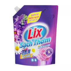 Combo 4 túi nước giặt sạch thơm hương ngàn hoa Lix túi 3.5kg