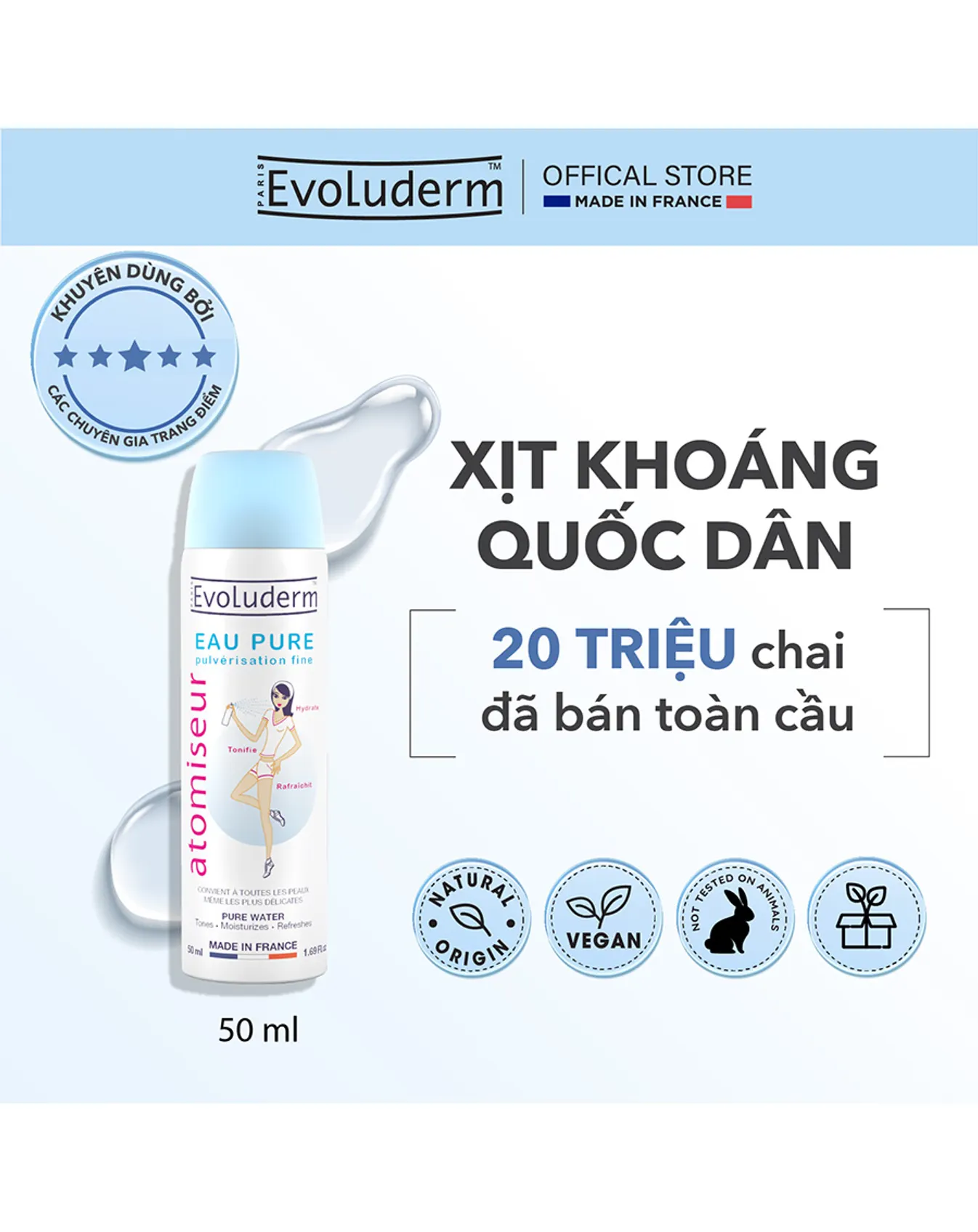 Xịt Khoáng Evoluderm 50ml XK006 - Image 5