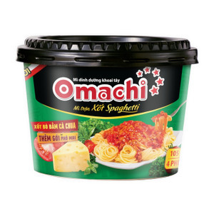 Mì trộn xốt Spaghetti Omachi tô 105g (1 Tô)