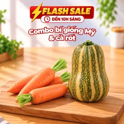 Combo bí giống Mỹ và cà rốt VietGAP
