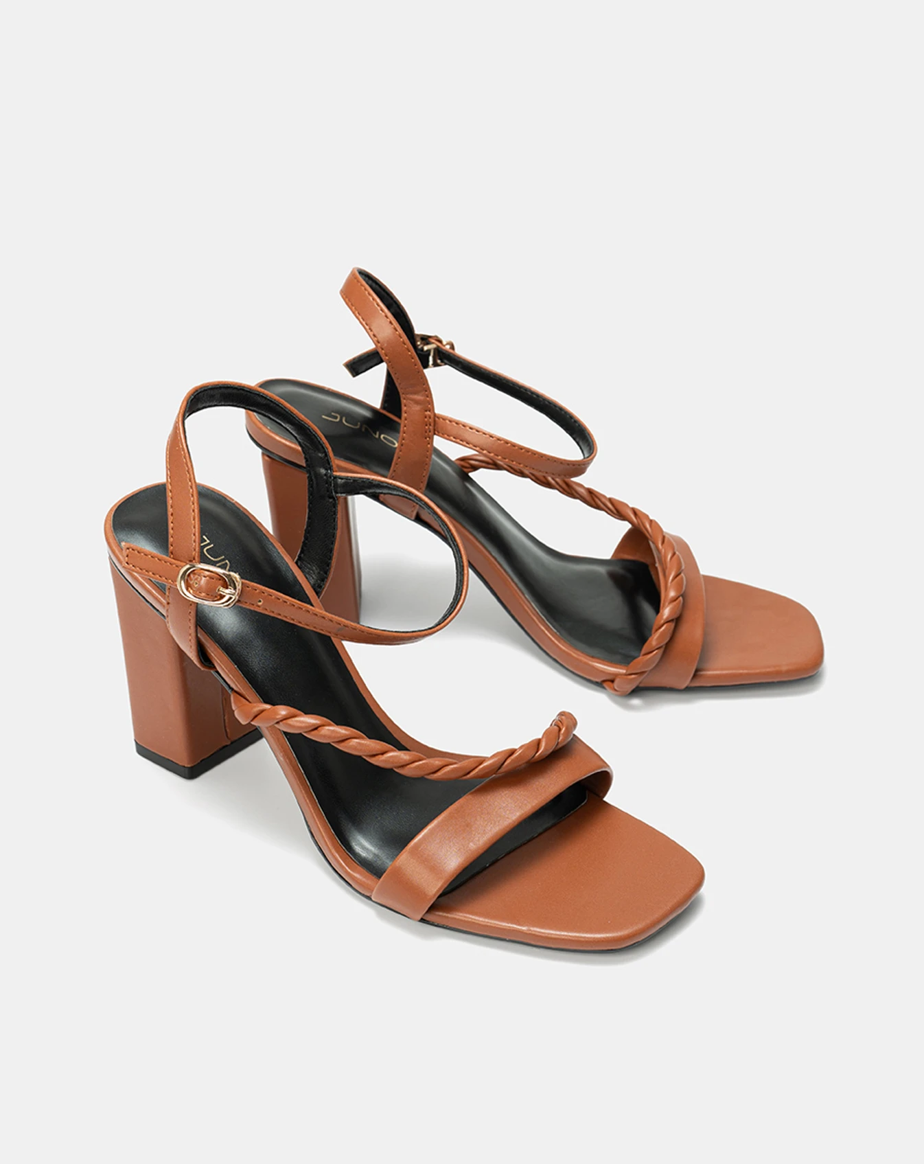 Giày Sandal Gót Cao Phối Quai Xoắn - Image 7