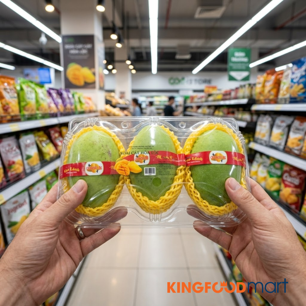 Mua xoài cát Hòa Lộc ở đâu uy tín tại Kingfoodmart là địa chỉ đảm bảo giá xoài cát Hòa Lộc hôm nay minh bạch và chuẩn chất lượng. 